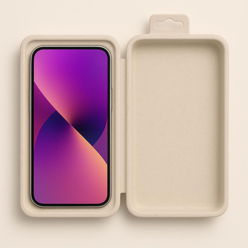 Molded pulp phone packaging